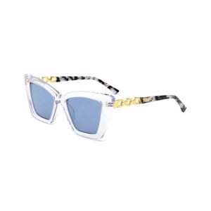 Butterfly Shape Metal Decorated Temple Acetate Women Sunglasses