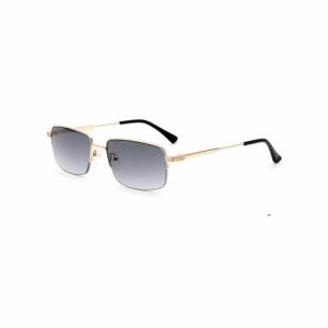 Fashion Brow Line Design Rectangle Men Metal Sun Glasses