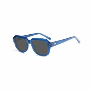 Rivet Decoration Square Acetate Sunglasses for Men and Women