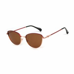 Retro Cat Eye Unisex Metal Frames Polarized Sunglasses