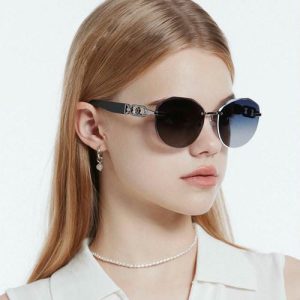 Popular Italy Design Rimless Sunglasses In Stock Sunglass luxury sunglass Customer Logo Eyewear