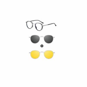 Stainless Metal Sunglasses Polarized Clip on Sunglasses