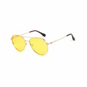 Fashion Frame Double Bridge Optical Sun GlassesRound Shape Metal Sunglasses