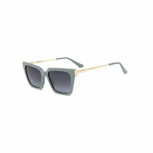 Vintage Acetate Frame With Metal Temple Sunglasses