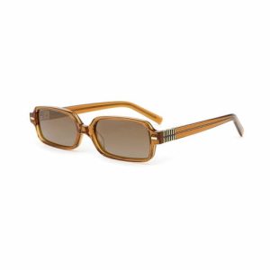 Fashionable Small Square Unisex Polarized Acetate Sunglasses