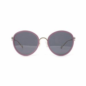 Round In-style Women Polarized Combination Acetate and Metal Sunglasses
