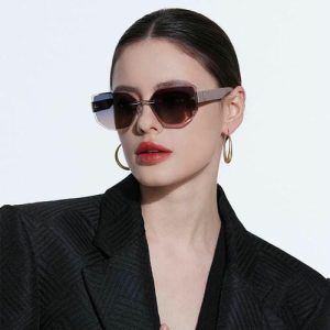 Luxury Fashion Metal  Rimless Sunglasses in Stock Sunglass Hot Fashion Sunglass Customer Logo Eyewear