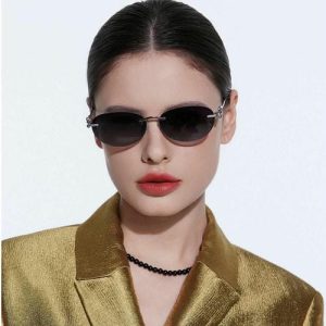 Italy Fashion Small Round Retro Polarized High End Men Metal Sunglasses Sunglasses UV400 Sun Glasses