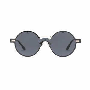 Round Popular Women High-End Product Men Metal Sunglasses