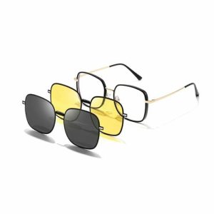 High End  Fashion  Magnetic Acetate Metal Clip on Sunglass with 0.74 Polarized Wholesale Sunglasses Frame