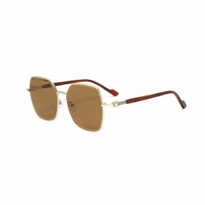 Metal Frame  Square Sun Glasses Unisex Rectangle Eyewear Designer Sunglasses
