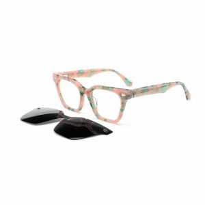 Customer Logo  Arrive Lamination Acetate  est Fashionable Ultem Clip on Sunglass with 0.74 Polarized Lens Sunglasses
