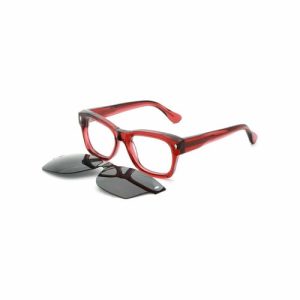 Durable Unisex Thickened Small Square Premium Acetate Clip On Sunglasses