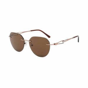 Luxury Fashion Rimless Sunglasses Unisex Sunglasses Personality Polarized Metal Sunglasses