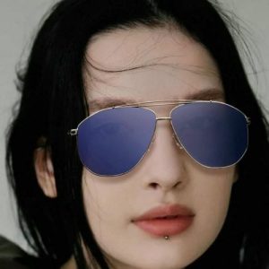 Beautiful Double Bridge Women Eyewear Polarized Eyeglasses Metal Sun Glasses