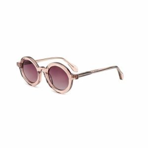 Thick Frame Acetate Square Colorful Italian Handmade Round Bold Sunglasses