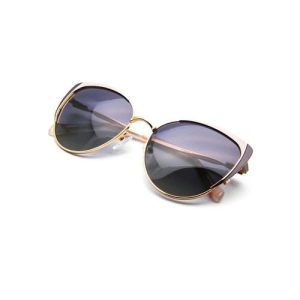 Trendy Oversize Women Metal Sunglasses Cat Eye Shape Metal Spring Hinge Sunglasses glasses sunglass polarized high quality sunglasses