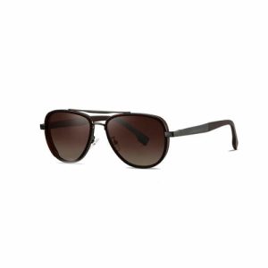 Vintage Full-Frame Luxury Men Metal Sunglasses