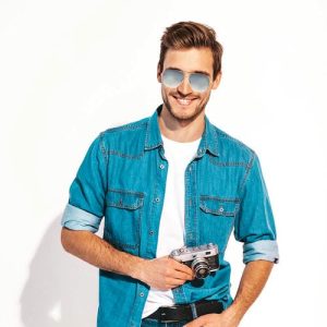 Gradient Color Wholesale Metal Sun Glasses for Fashionable Square Cnady Color Gradient Block UV400 Clear Lenses Sunglasses