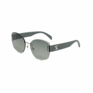 Fashion Custom Logo  Brand Design Oversized Women Rimless Sunglasses Sun Glasses UV400 Shades Eyewear Rimless Polarized Sunglasses