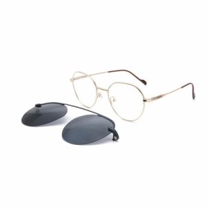 Fashionable Classic Round Rim Frame Metal Optical  Clip on Sunglasses