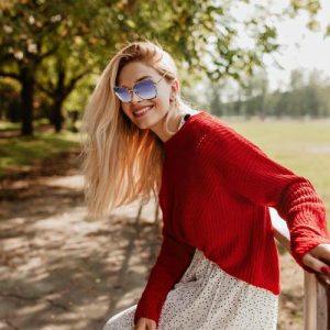 Retro Style Fashion Women Metal Sunglasses Metal Sun Glasses Polarized Sunglasses UV400 Anti-UV Outdoors Women Sun glasses