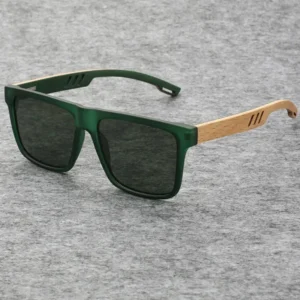 1008 Retro Trendy Polarized Sunglasses for Men and Women UV400 Wood Grain TR90 Full Frame Fashion Sunglasses OEM