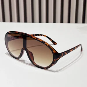 12132 New One Piece Lens Personality Shield Shade Custom Street Unisex Large Frame Eye Protection Fashion Sunglasses