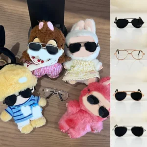 17cm Wide Lafufu Doll Plastic Metal Glasses Vinyl Figurine Flying Sunglasses Accessory Cartoon Toy DIY
