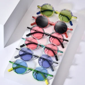 185888T Color Pure Titanium Sunglasses Men’s and Women’s Polygonal Driver’s Mirror Manufacturing