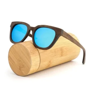20pcs LOQ MOQ Engraving Logo Customization Wooden Sunglasses Eyes Protection Polarized Pure Wooden Sunglasses for Outdoor