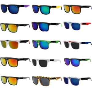 21 Colors Customized Fashion Shades Promotional Sport Mirrored Designer Brand Unisex Full Rim Square Sunglasses Polarized