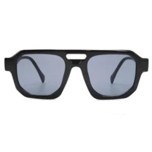 23040 Customizable Logo Retro Fashion Square Double Bridge Sunglasses UV400 Attribute Eyewear for Men Women with PC Frame