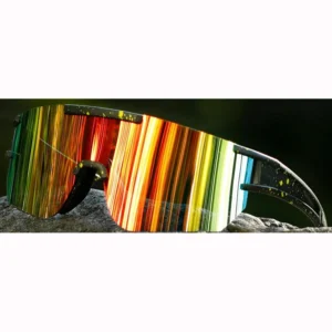 24 Hot Selling Designer Unisex Safety Outdoor Sport Cycling Sunglasses High Quality Connected Large Frame Colorful Reflective