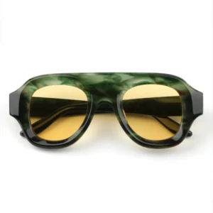 2410 Acetate Fashion Oversized Round Frames Vintage Custom Logo CR39 Lenses Retro Sunglasses Women Men