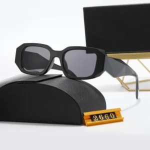2660 Luxury Brand Pra Women Designer Sunglasses Small Frame Fashion Trendy Vintage Sunglasses Uv protection Glasses for Men