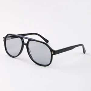 2806 Vintage Oversize Square Classic Custom Logo Thick Shades, Unisex, Polarized Handmade Acetate Sunglasses