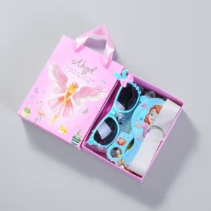 28PCS Box Gray Princess Cute Comb Sunglass Gift Box Sweet Girl Baby Jewelry Hair Accessories Hairpin Hair Clip for Women