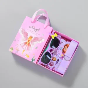 28PCS Box Princess Cute Purple Comb Sunglass Gift Box Sweet Girl Baby Jewelry Hair Accessories Hairpin Hair Clip for Women
