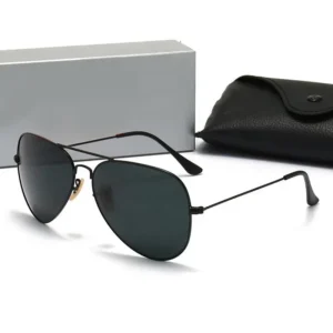 3025 Unisex Metal Frame Full Rim Mirror Sunglasses UV Protection Classic Stylish Aviation
