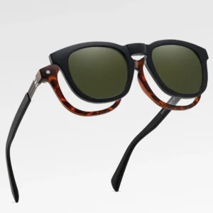 33101 TR90 Men’s Women’s Clip on Sunglasses Foldable Sun Shade Night Vision Driving Sunglasses Factory