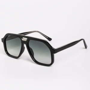 3410 Trendy Double Bridge Oversized Gradient Sunglasses for Men Retro TR90 Polarized Fashion Shades