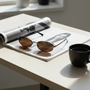 3610 Classic Personality Polarized Shades Custom Logo TR90 Metal Small Oval Frame Unisex Sunglasses