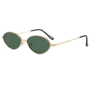 46261 Retro Luxury Oval Metal Frame Sunglasses