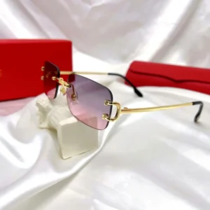 50708 Square Frameless Cut Edge Sunglasses Women Fashion INS Style Street Style Sunglasses Personality Small Glasses