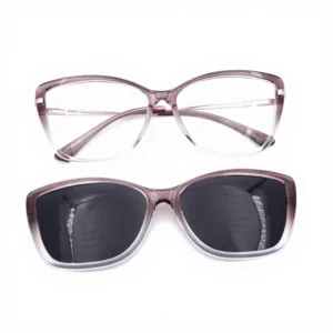58017 Long-Term Return Single Line Cat’s Eye Business Style Women’s Sunglasses TR90 Frame Nylon Lens Metal Slingshot Feet
