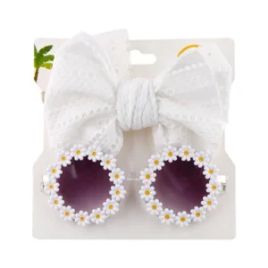6 Colors Kids Sunglasses Headbands Set Cute Baby Headband and Bows Baby