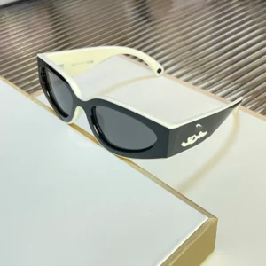 6056 Wide Temple Y2K Sunglasses Two Tone Italian Inspired Design UV400 Protection Lightweight Durable High Quality