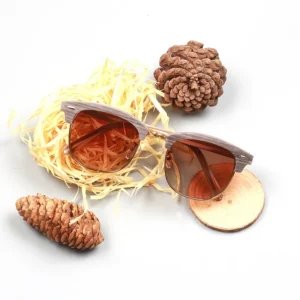 6509New Retro Wood Grain Square Eyebrow Board Frame Sunglasses for Diamond Face Shape for Reading Glasses