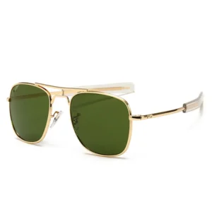 8054 Men’s Sunglasses with UV400 AO Metal Glass Square Frame European American Trendy New Export Sunglasses
